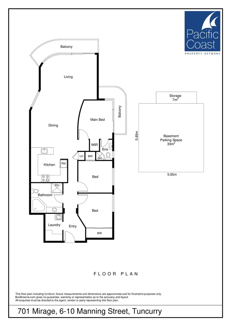 Floorplan of Homely apartment listing, Level 7/701/6-10 Manning Street, Tuncurry NSW 2428