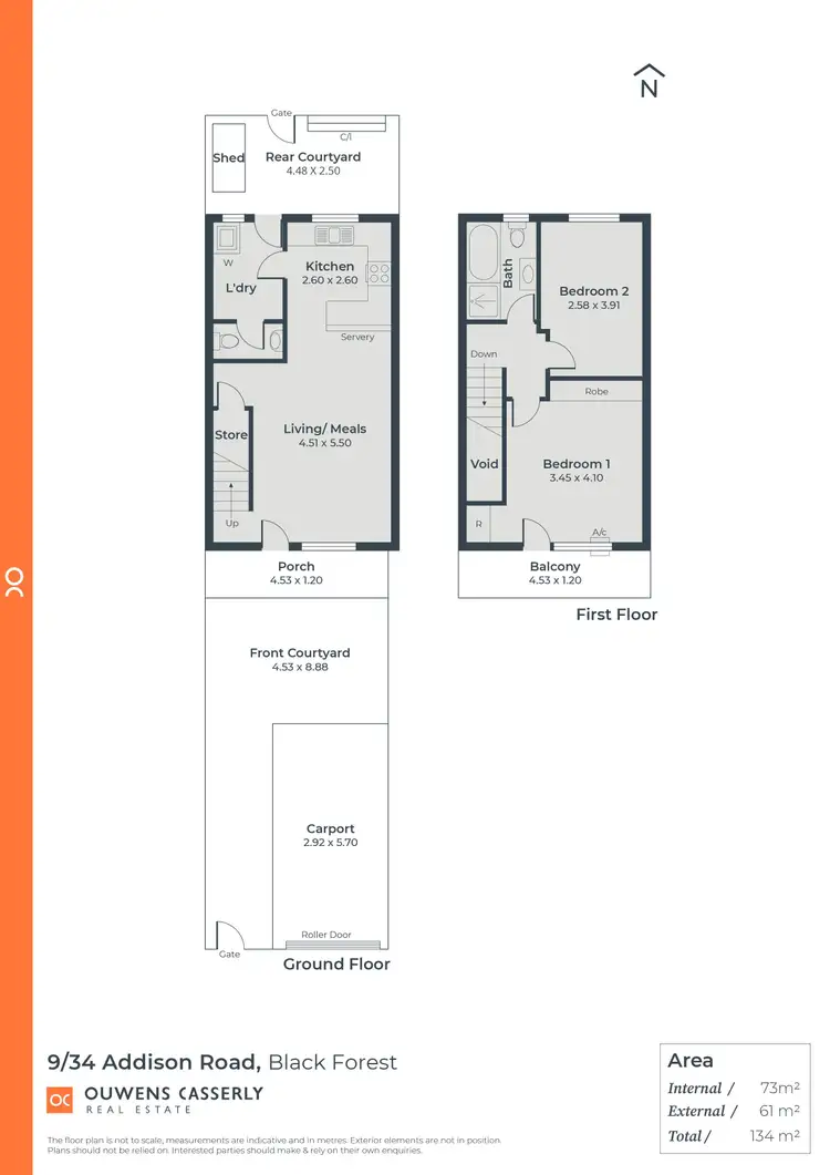Floorplan of Homely townhouse listing, 9/34 Addison Road, Black Forest SA 5035