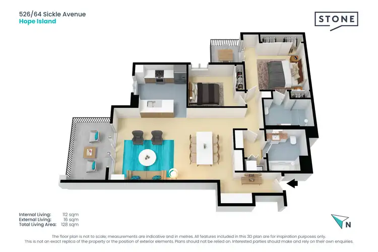 Floorplan of Homely apartment listing, 526/64 Sickle Avenue, Hope Island QLD 4212