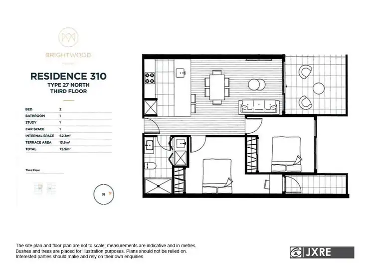 Floorplan of Homely apartment listing, 308/11 Renver Road, Clayton VIC 3168