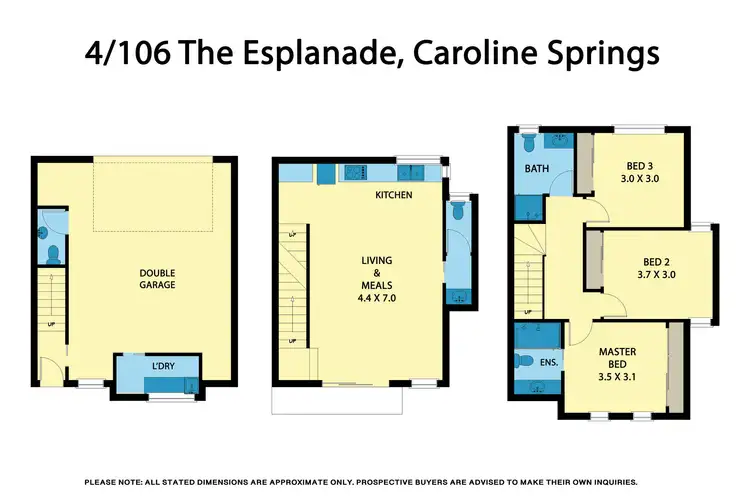 Floorplan of Homely townhouse listing, 4/106 The Esplanade, Caroline Springs VIC 3023