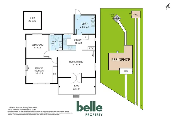 Floorplan of Homely house listing, 13 Muriel Avenue, Manly West QLD 4179