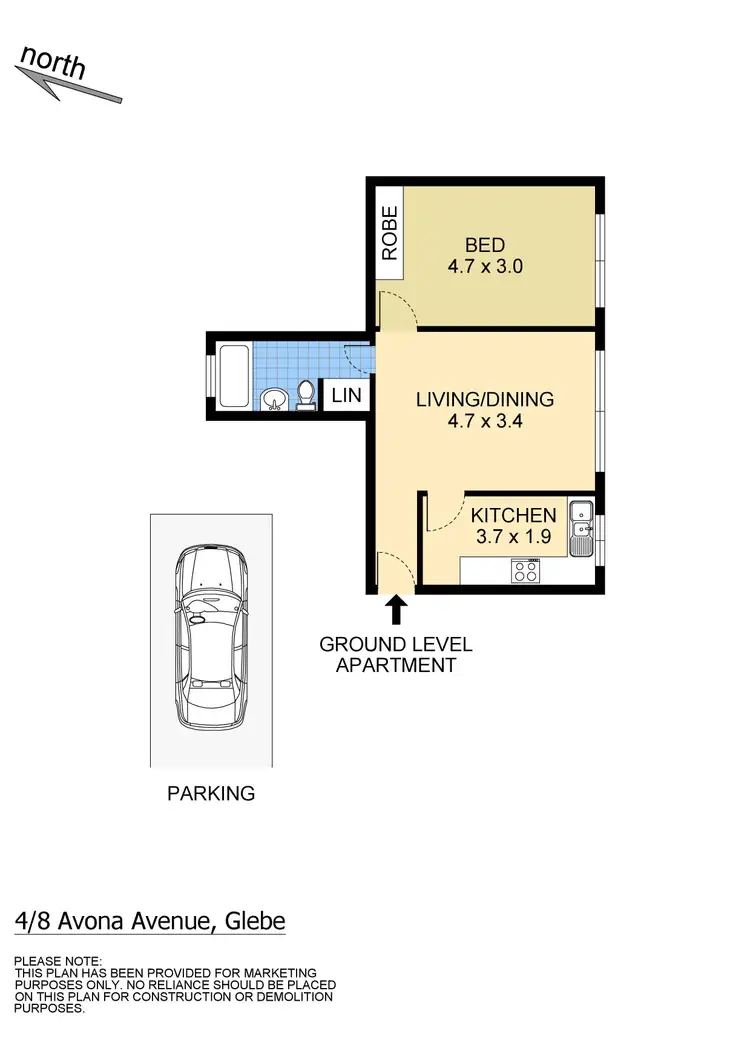 Floorplan of Homely apartment listing, 4/8 Avona Avenue, Glebe NSW 2037