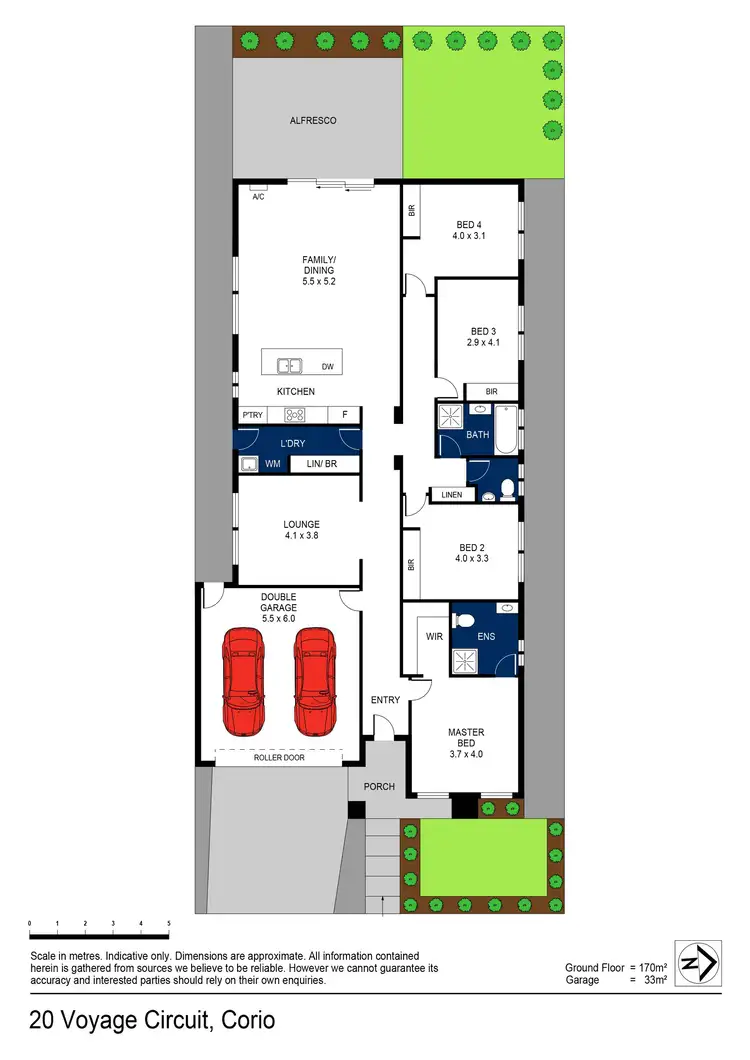 Floorplan of Homely house listing, 20 Voyage Circuit, Corio VIC 3214