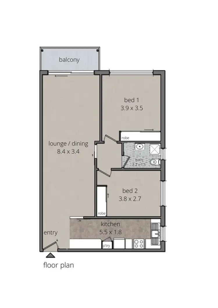 Floorplan of Homely apartment listing, 17/83 Ewos Parade, Cronulla NSW 2230