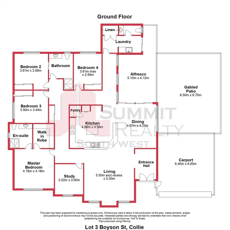 Floorplan of Homely house listing, 3 Boyson Street, Collie WA 6225