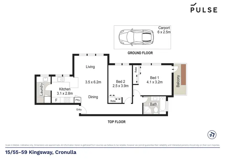 Floorplan of Homely apartment listing, 15/55-59 Kingsway (Access via Gosport Street), Cronulla NSW 2230