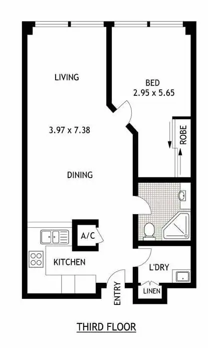 Floorplan of Homely apartment listing, 304/6 Cowper Wharf Roadway, Woolloomooloo NSW 2011