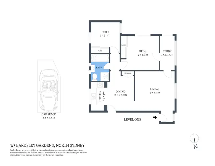 Floorplan of Homely apartment listing, 3/3 Bardsley Gardens, North Sydney NSW 2060