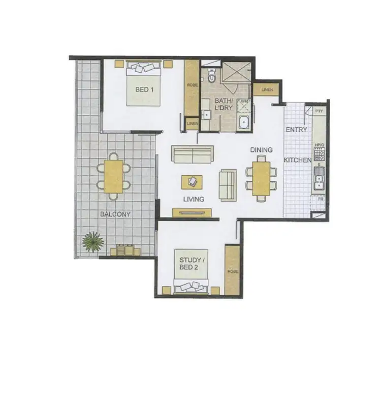 Floorplan of Homely apartment listing, 501/25 Malata Crescent, Success WA 6164