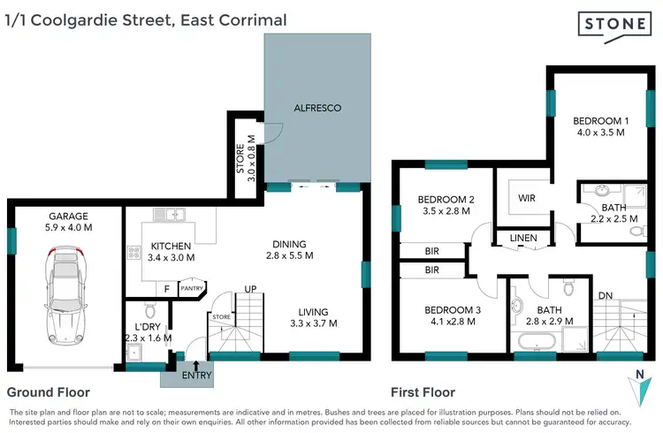 Floorplan of Homely townhouse listing, 1/1 Coolgardie Street, East Corrimal NSW 2518