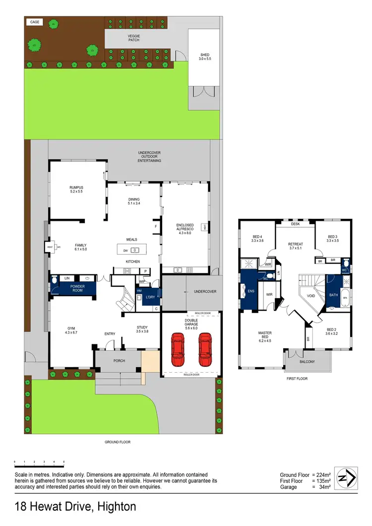 Floorplan of Homely house listing, 18 Hewat Drive, Highton VIC 3216