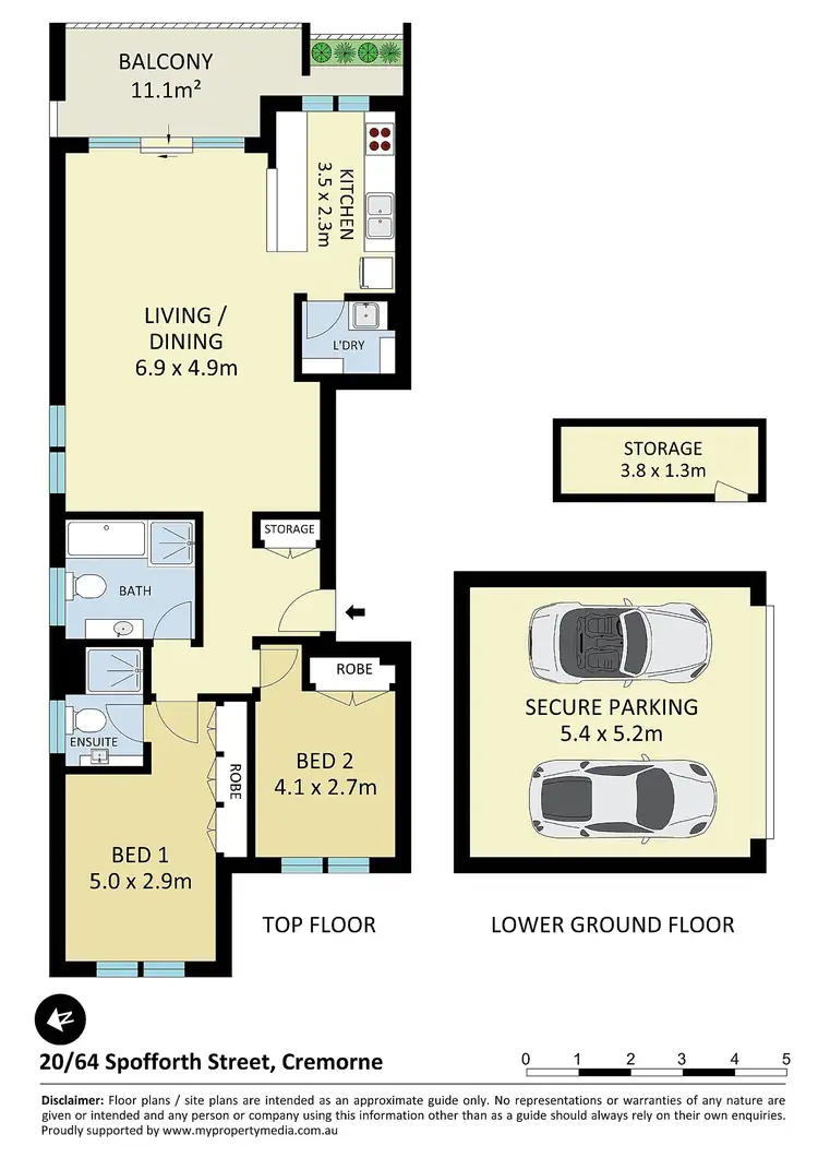 Floorplan of Homely apartment listing, 20/64-70 Spofforth Street, Cremorne NSW 2090