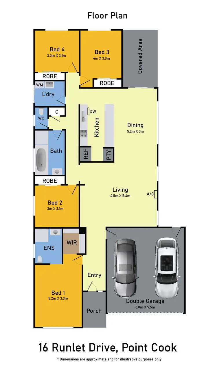 Floorplan of Homely house listing, 16 Runlet Drive, Point Cook VIC 3030