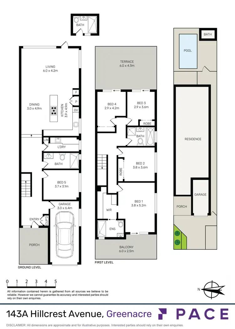 Floorplan of Homely semi-detached listing, 143A Hillcrest Avenue, Greenacre NSW 2190
