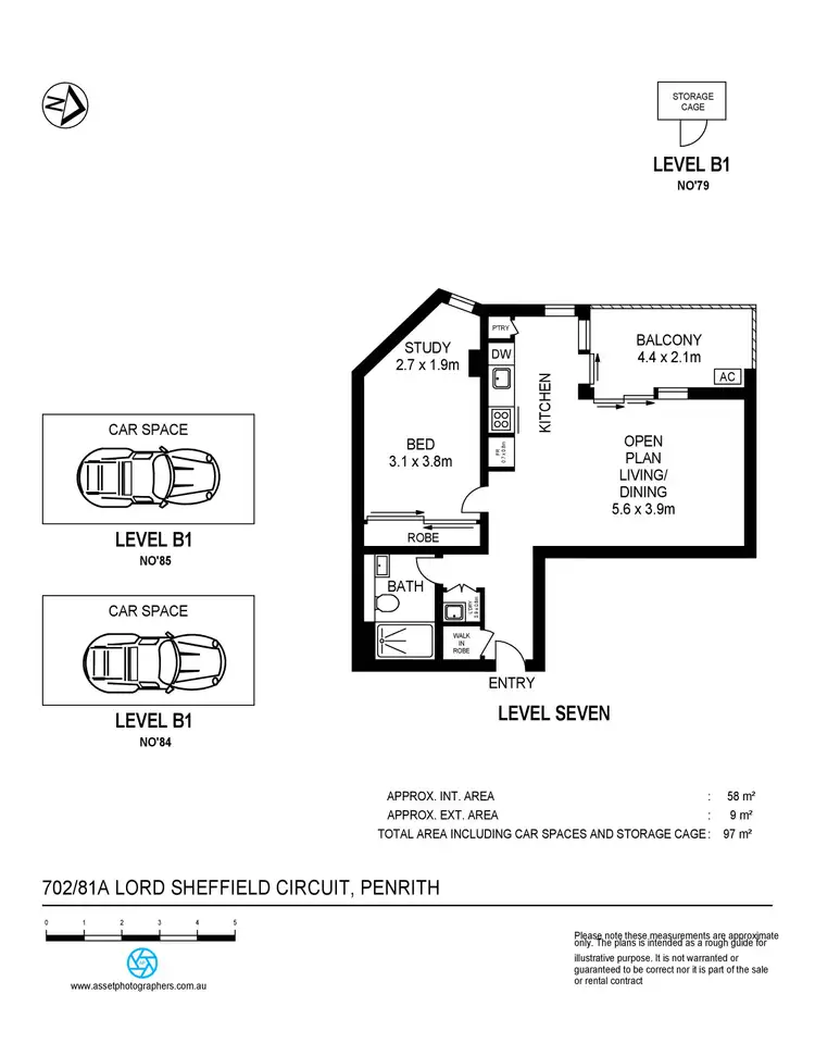 Floorplan of Homely apartment listing, 702/81A Lord Sheffield Circuit, Penrith NSW 2750