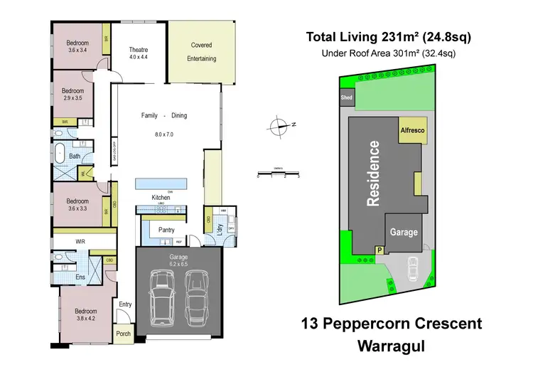 Floorplan of Homely house listing, 13 Peppercorn Crescent, Warragul VIC 3820