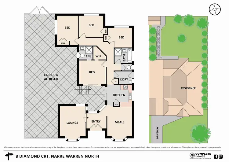 Floorplan of Homely house listing, 8 Diamond Court, Narre Warren North VIC 3804