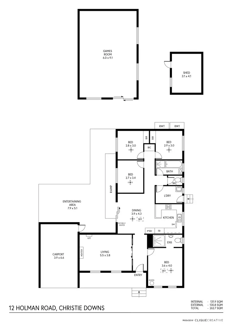 Floorplan of Homely house listing, 12 Holman Road, Christie Downs SA 5164