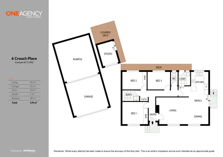 Floorplan of Homely house listing, 6 Crouch Place, Kambah ACT 2902