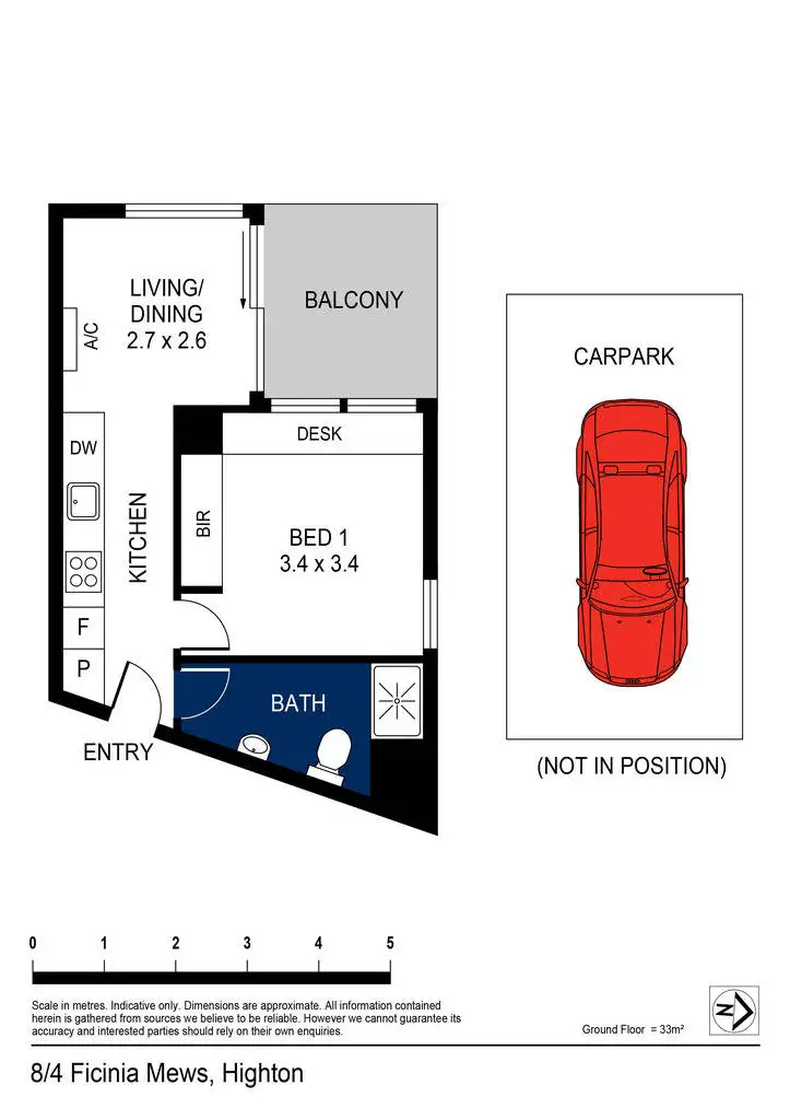 Floorplan of Homely unit listing, 8/4 Ficinia Mews, Highton VIC 3216
