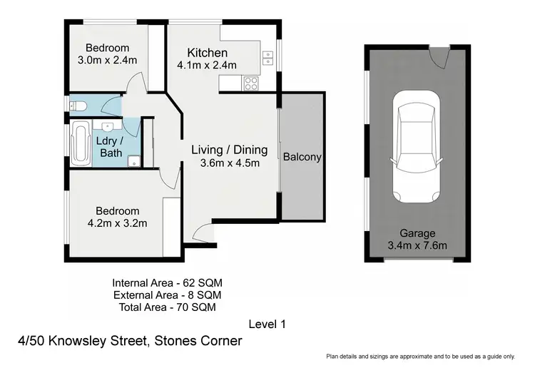 Floorplan of Homely apartment listing, 4/50 Knowsley Street, Stones Corner QLD 4120