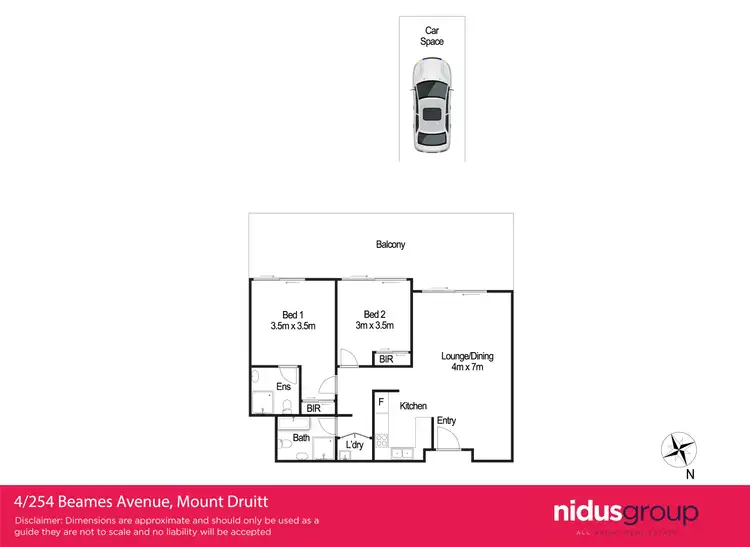 Floorplan of Homely unit listing, 4/254 Beames Avenue, Mount Druitt NSW 2770