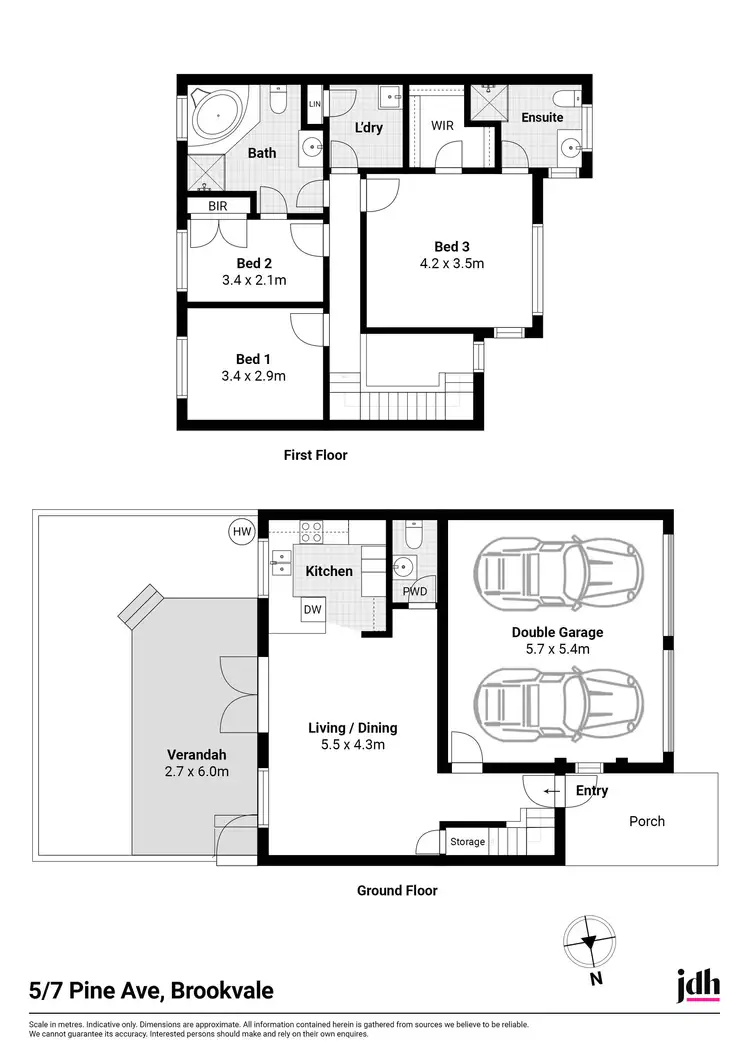 Floorplan of Homely townhouse listing, 5/7 Pine Avenue, Brookvale NSW 2100