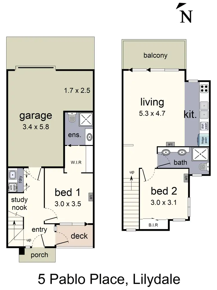 Floorplan of Homely townhouse listing, 5 Pablo Place, Lilydale VIC 3140
