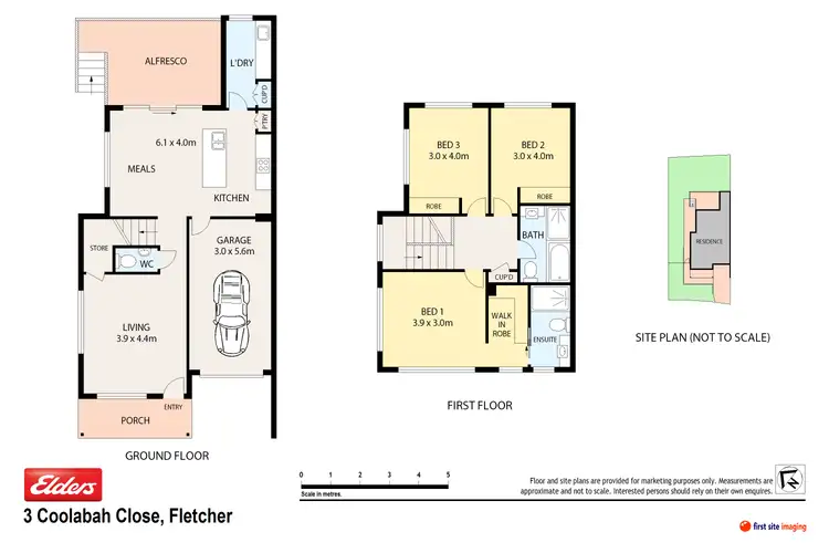 Floorplan of Homely semi-detached listing, 3 Coolabah Close, Fletcher NSW 2287