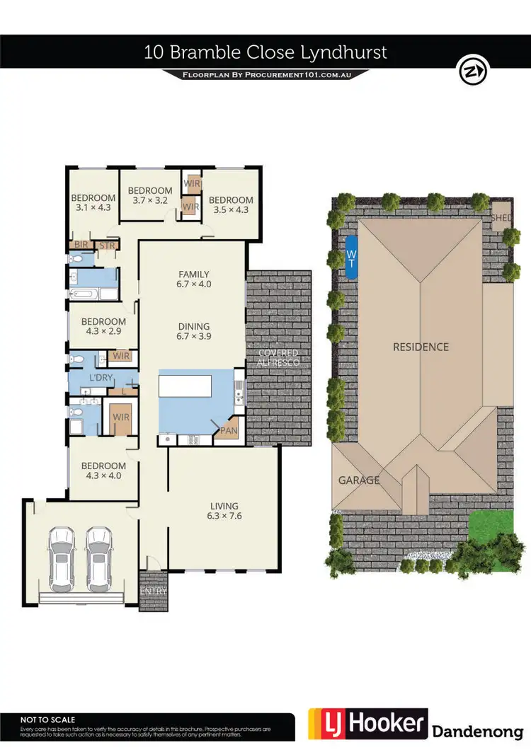 Floorplan of Homely house listing, 10 Bramble Close, Lyndhurst VIC 3975