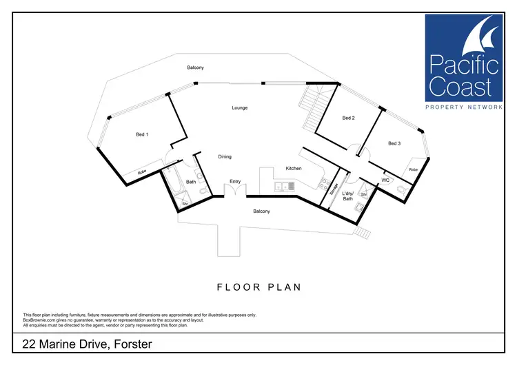 Floorplan of Homely house listing, 22 Marine Drive, Forster NSW 2428