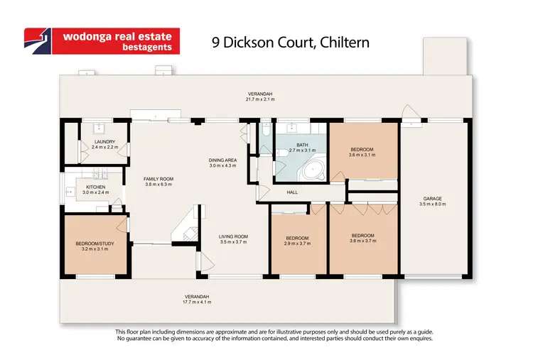 Floorplan of Homely house listing, 9 Dickson Court, Chiltern VIC 3683