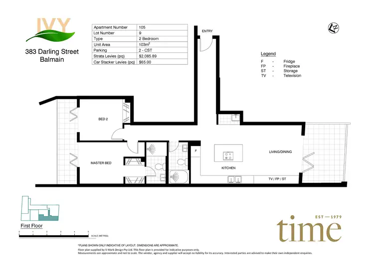 Floorplan of Homely apartment listing, 105/383 Darling Street, Balmain NSW 2041