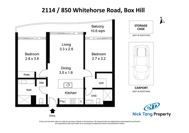 Floorplan of Homely apartment listing, 2114/850 Whitehorse Road, Box Hill VIC 3128