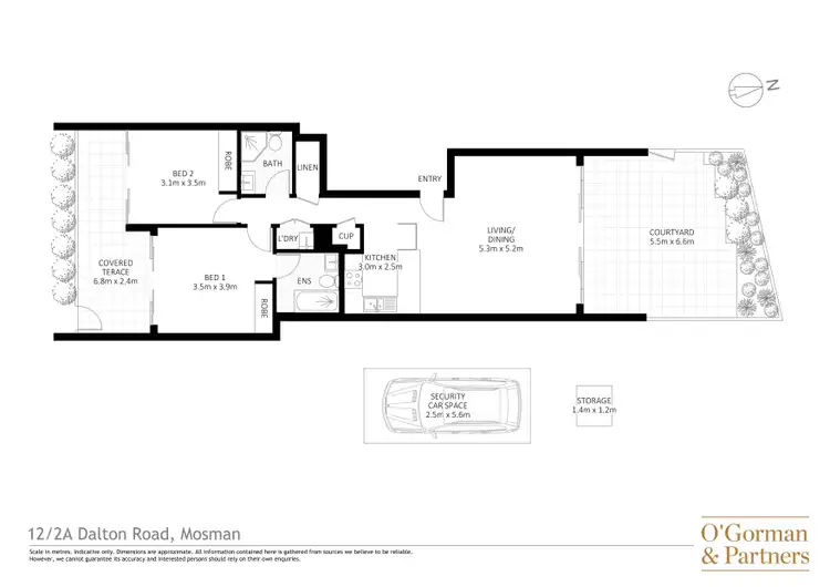 Floorplan of Homely apartment listing, 12/2A Dalton Road, Mosman NSW 2088
