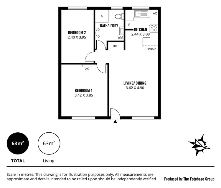 Floorplan of Homely unit listing, 2/225 Anzac Highway, Plympton SA 5038