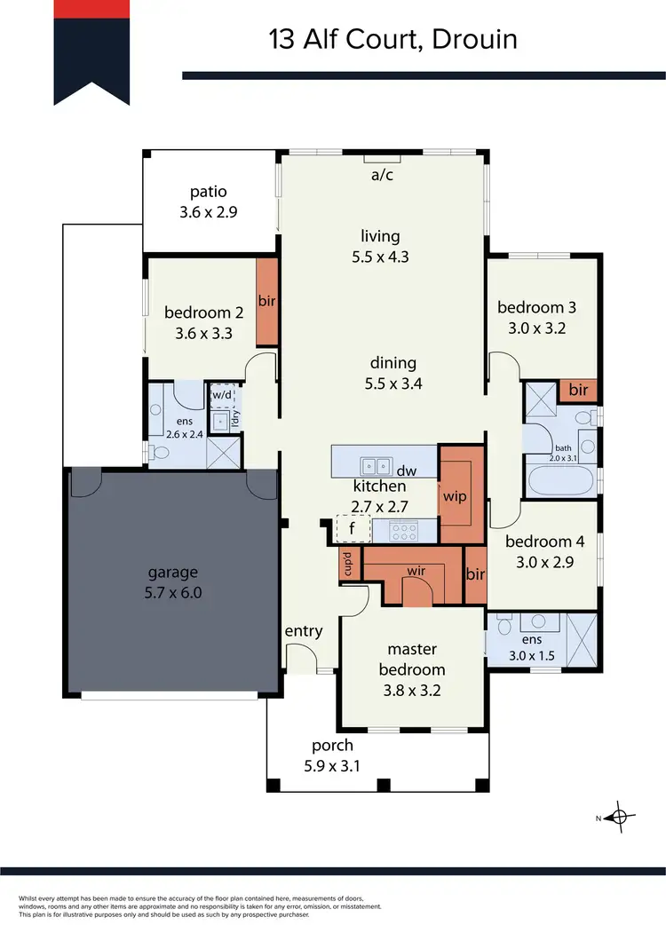 Floorplan of Homely house listing, 13 Alf Court, Drouin VIC 3818