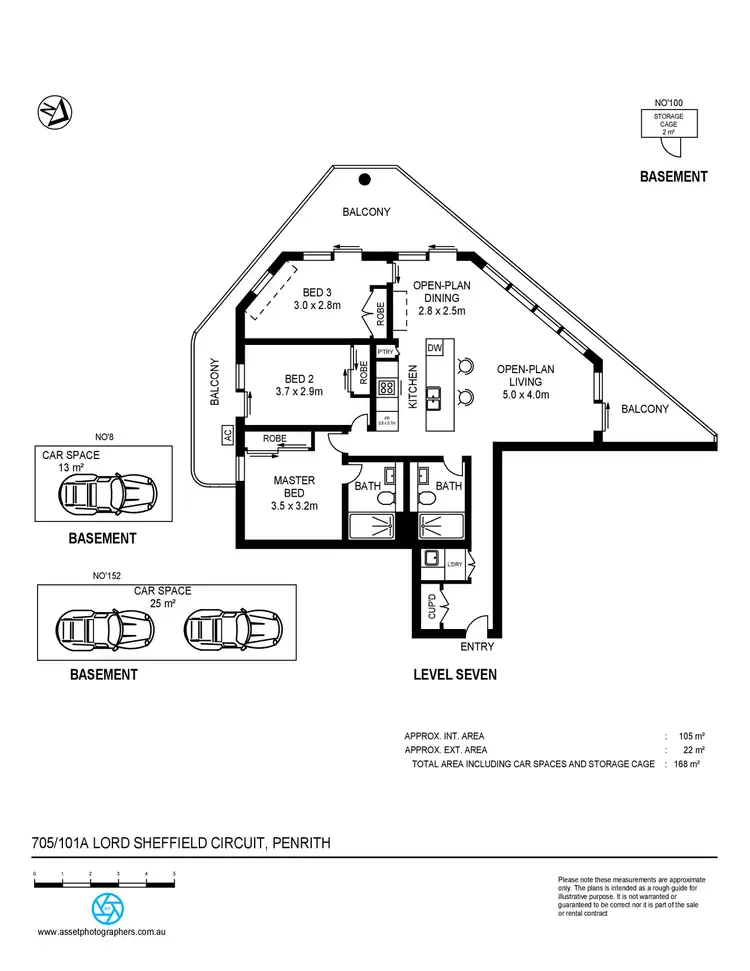 Floorplan of Homely apartment listing, 705/101A Lord Sheffield Circuit, Penrith NSW 2750
