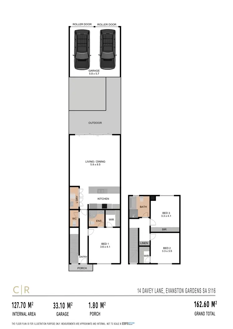 Floorplan of Homely house listing, 14 Davey Lane, Evanston Gardens SA 5116
