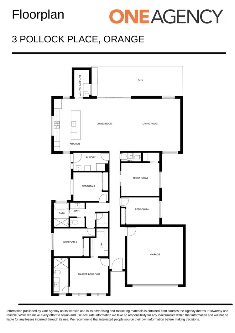 Floorplan of Homely house listing, 3 Pollock Place, Orange NSW 2800