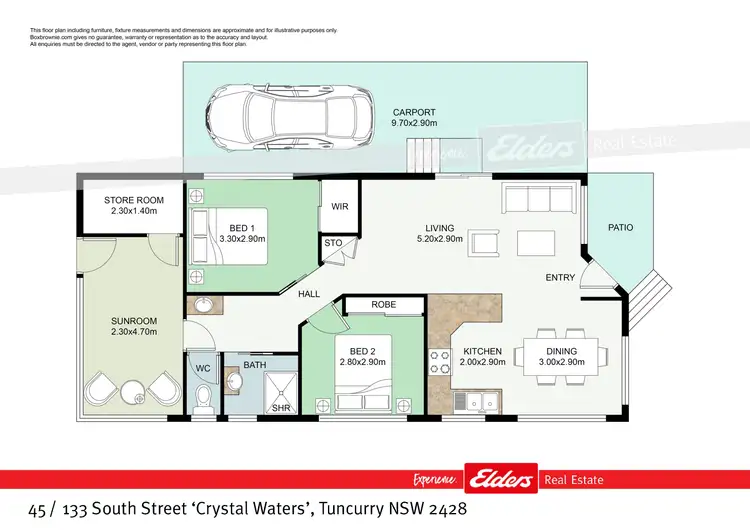 Floorplan of Homely villa listing, 45/133 South Street, Tuncurry NSW 2428