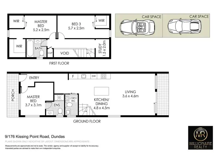 Floorplan of Homely townhouse listing, 9/176 Kissing Point Road, Dundas NSW 2117