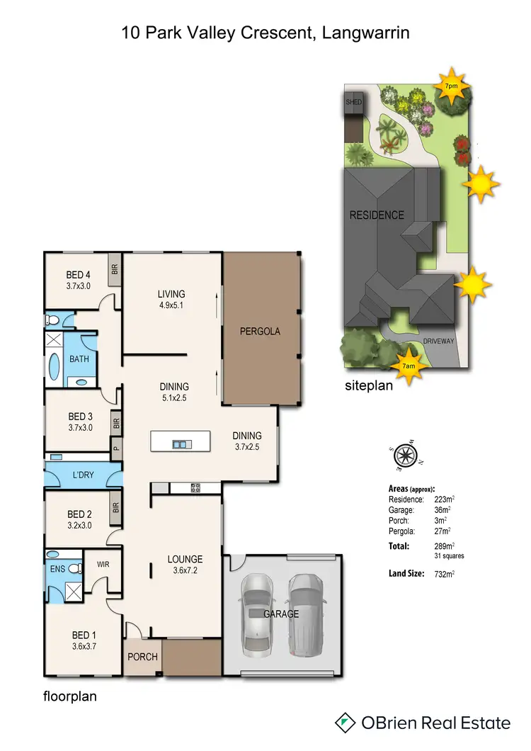 Floorplan of Homely house listing, 10 Park Valley Crescent, Langwarrin VIC 3910