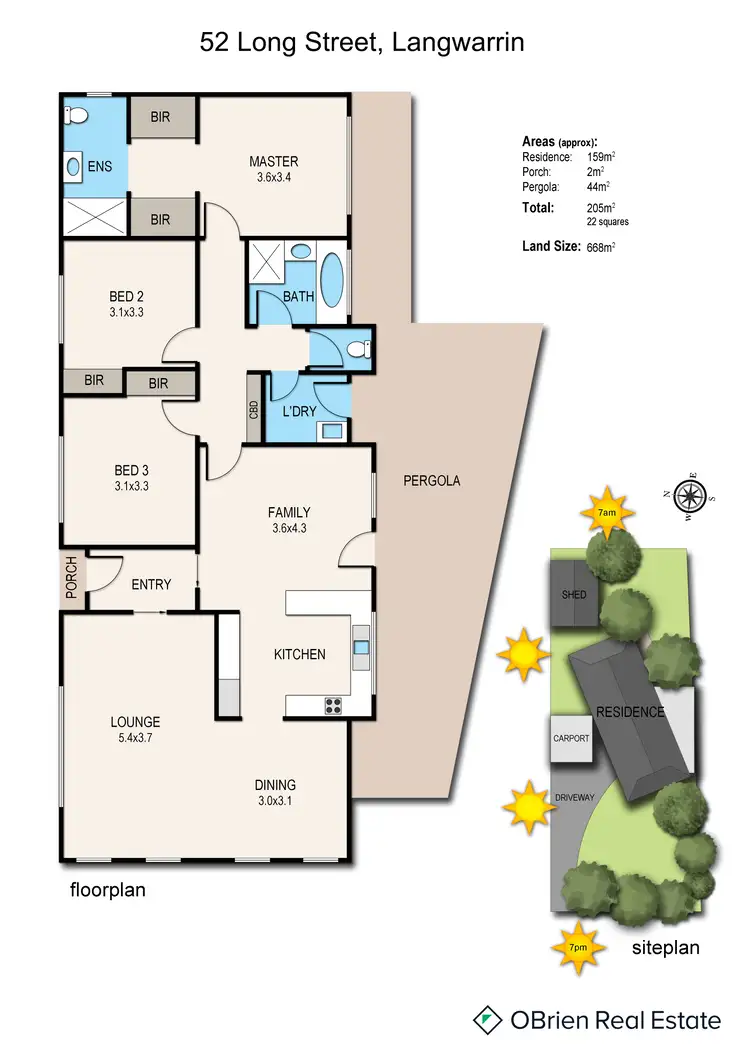 Floorplan of Homely house listing, 52 Long Street, Langwarrin VIC 3910