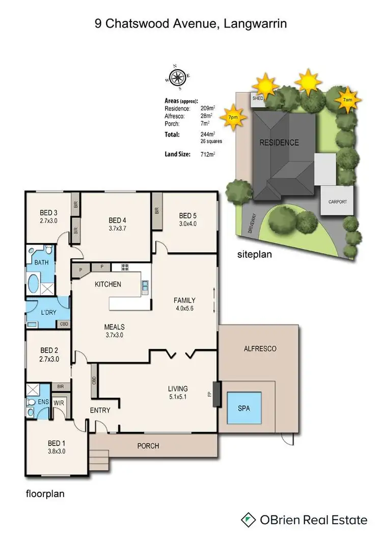 Floorplan of Homely house listing, 9 Chatswood Avenue, Langwarrin VIC 3910