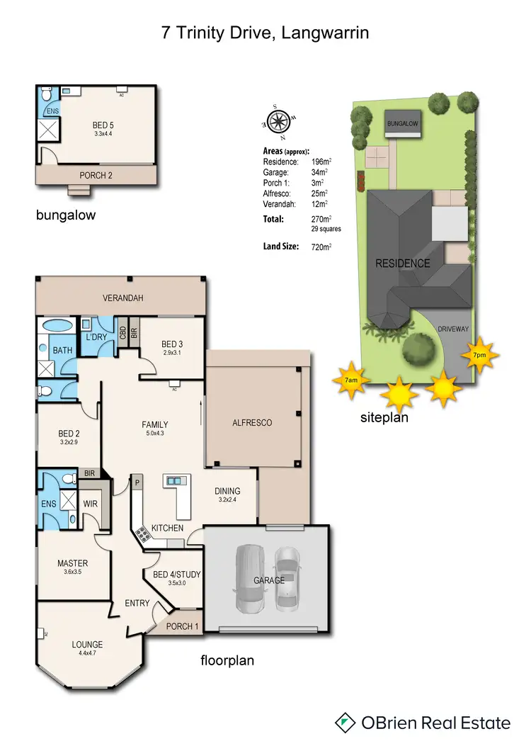 Floorplan of Homely house listing, 7 Trinity Drive, Langwarrin VIC 3910