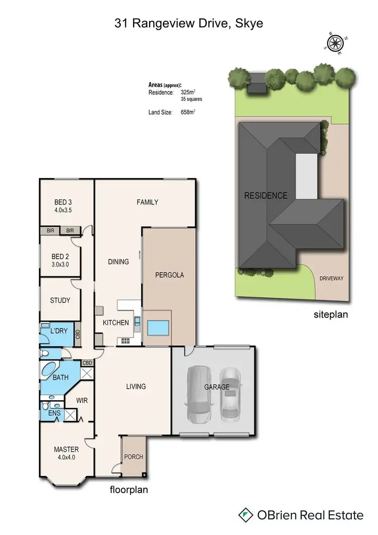 Floorplan of Homely house listing, 31 Rangeview Drive, Skye VIC 3977
