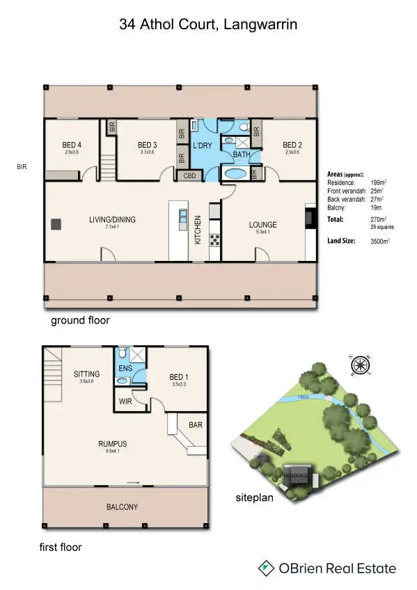 Floorplan of Homely house listing, 34 Athol Court, Langwarrin VIC 3910