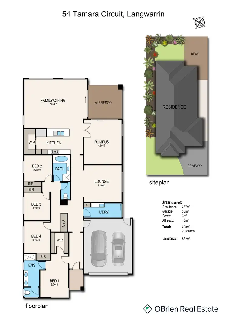 Floorplan of Homely house listing, 54 Tamara Circuit, Langwarrin VIC 3910